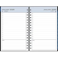 Blue Sky 2025 5" x 8" Daily & Monthly Planner, Plastic Cover, Solid Black (148362) Discount