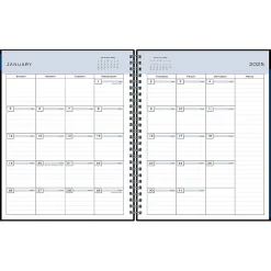 Blue Sky 2025 7" x 9" Monthly Planner, Plastic Cover, Black (150855) New