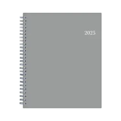 Blue Sky 2025 7" x 9" Monthly Planner, Plastic Cover, Gray (150854) New