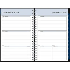 Blue Sky 2025 5" x 8" Weekly & Monthly Planner Portfolio, Faux Leather Cover, Black (148453) Best