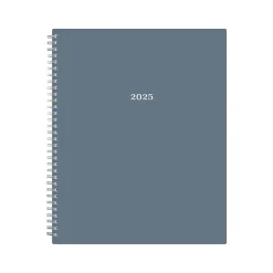 Blue Sky 2025 8.5" x 11" Weekly & Monthly Planner, Plastic Cover, Steel Blue (148317)