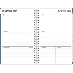 Blue Sky 2025 5" x 8" Weekly & Monthly Planner, Plastic Cover, Steel Blue (152237) Sale
