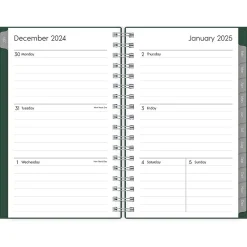 Blue Sky 2025 3.63" x 6.13" Weekly & Monthly Planner, Plastic Cover, Deep Forest Green (147967) Clearance
