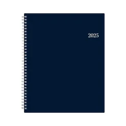Blue Sky 2025 8.5" x 11" Weekly & Monthly Planner, Plastic Cover, Navy (147971)
