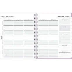 Blue Sky 2024-2025 Amethyst 8.5" x 11" Academic Weekly & Monthly Student Planner, Plastic Cover, Ombre Purple (145014) New