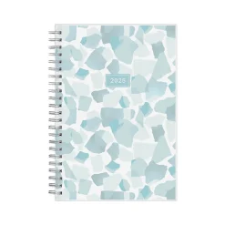 Blue Sky 2025 Amitza Blue 5" x 8" Weekly & Monthly Planner, Plastic Cover, Blue/White (148766-25) Clearance