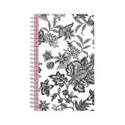 Blue Sky 2025 Analeis 5" x 8" Weekly & Monthly Planner, Plastic Cover, White/Black (100003-25)