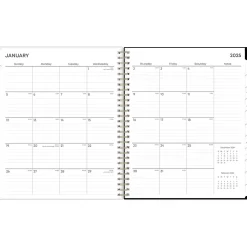 Blue Sky 2025 Baccara Dark 8" x 10" Monthly Planner, Plastic Cover, Multicolor (110216-25) Clearance