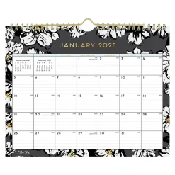 Blue Sky 2025 Baccara Dark 11" x 8.75" Monthly Wall Calendar (116052-25) Hot