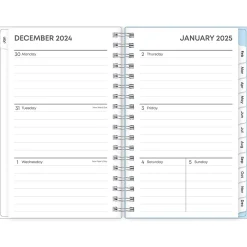 Blue Sky 2025 Blue Block 3.63" x 6.13" Weekly & Monthly Planner, Plastic Cover, Blue/Light Blue (152251) New