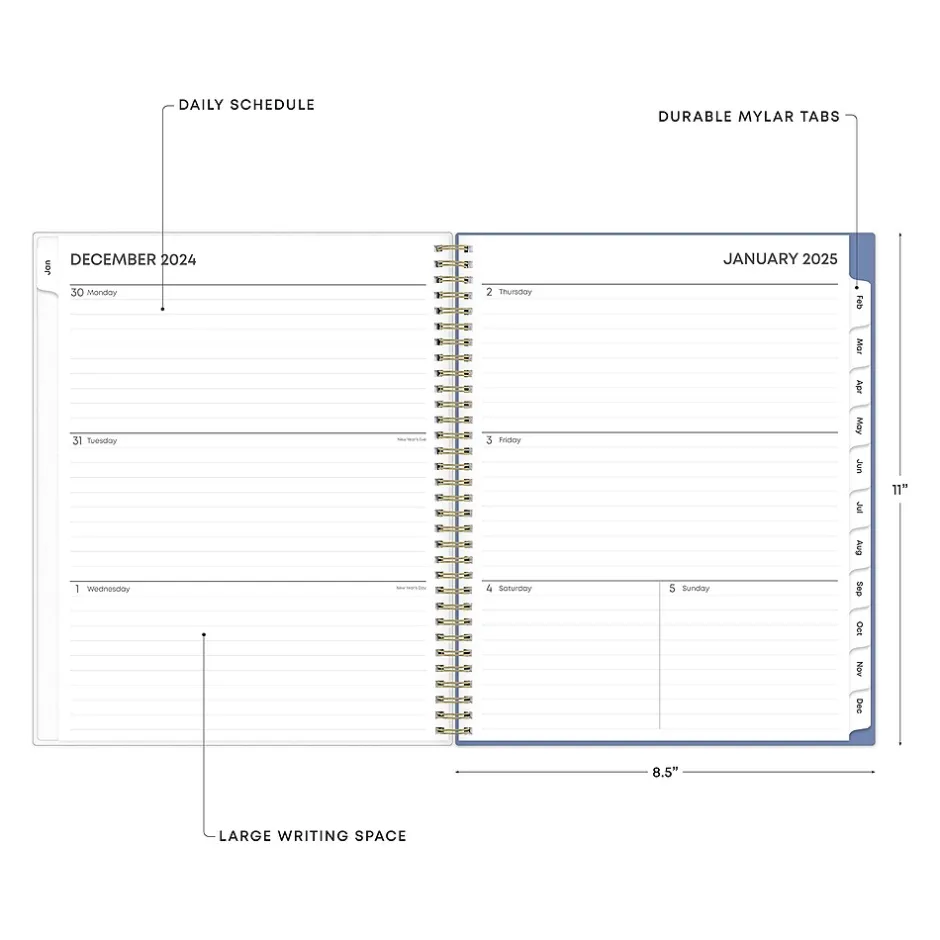 Blue Sky 2025 Cocorrina 8.5" x 11" Weekly & Monthly Planner, Plastic Cover, Multicolor (143696-25) Online