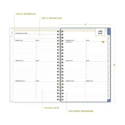 Blue Sky 2024-2025 Day Designer Climbing Floral Blush 5