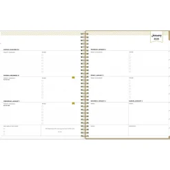 Blue Sky 2025 Day Designer Gold Spotty 8.5" x 11" Weekly Planner, Plastic Cover, Gold/White (148132) Best