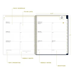 Blue Sky 2024-2025 Day Designer Peyton Navy 8.5