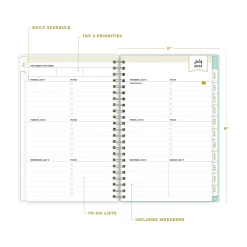 Blue Sky 2024-2025 Day Designer Secret Garden Mint 5