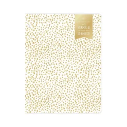 Blue Sky 2024-2025 Day Designer Spotty Small Gold 8.5" x 11" Academic Monthly Planner, Plastic Cover, White/Gold (149829) Clearance