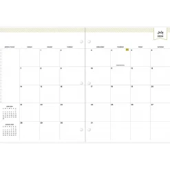 Blue Sky 2024-2025 Day Designer Spotty Small Gold 8.5" x 11" Academic Monthly Planner, Plastic Cover, White/Gold (149829) Clearance