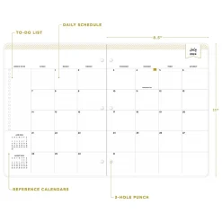 Blue Sky 2024-2025 Day Designer Spotty Small Gold 8.5