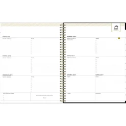 Blue Sky 2024-2025 Day Designer Swiss Dot 8.5" x 11" Academic Weekly & Monthly Planner, Black/Gold (150136) Outlet