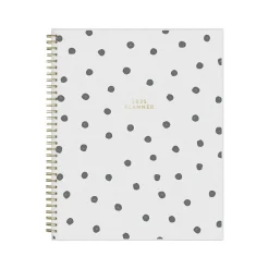 Blue Sky 2025 Deelie 8.5" x 11" Weekly & Monthly Planner, Plastic Cover, White/Gray (152249) New