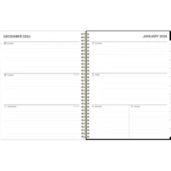 Blue Sky 2025 Deelie 8.5" x 11" Weekly & Monthly Planner, Plastic Cover, White/Gray (152249) New