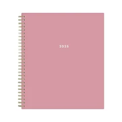 Blue Sky 2025 Dusty Rose 8" x 10" Monthly Planner, Plastic Cover, Pink (148213)