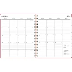 Blue Sky 2025 Dusty Rose 8" x 10" Monthly Planner, Plastic Cover, Pink (148213)