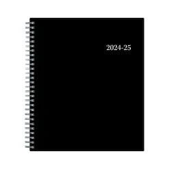 Blue Sky 2024-2025 Enterprise 8" x 10" Academic Monthly Planner, Plastic Cover, Black (130615-A25) Clearance
