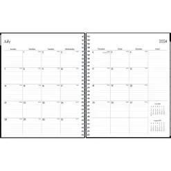 Blue Sky 2024-2025 Enterprise 8" x 10" Academic Monthly Planner, Plastic Cover, Black (130615-A25) Clearance
