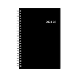 Blue Sky 2024-2025 Enterprise 5" x 8" Academic Weekly & Monthly Planner, Plastic Cover, Black (130611-A25) Discount