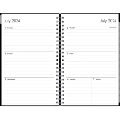 Blue Sky 2024-2025 Enterprise 5" x 8" Academic Weekly & Monthly Planner, Plastic Cover, Black (130611-A25) Discount