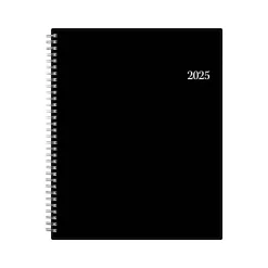 Blue Sky 2025 Enterprise 8.5" x 11" Weekly & Monthly Appointment Book, Plastic Cover, Black (111289-25) Best