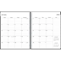 Blue Sky 2025 Enterprise 8" x 10" Monthly Planner, Plastic Cover, Black (131794-25) Clearance