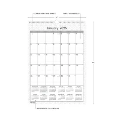 Blue Sky 2025 Enterprise 12" x 17" Monthly Wall Calendar, White/Gray (117373-25)