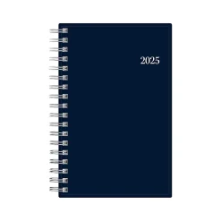 Blue Sky 2025 Enterprise 3.63" x 6.13" Weekly & Monthly Planner, Plastic Cover, Navy (147976) Outlet