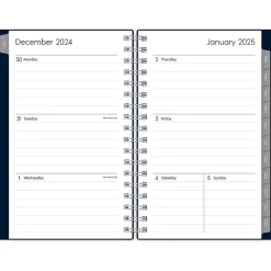 Blue Sky 2025 Enterprise 3.63" x 6.13" Weekly & Monthly Planner, Plastic Cover, Navy (147976) Outlet