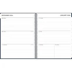 Blue Sky 2025 Harbour 8.5" x 11" Weekly & Monthly Planner, Plastic Cover, Navy (148240) Best