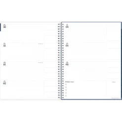 Blue Sky 2025 inkWELL Press Chevy Fog 8.5" x 11" Weekly & Monthly Planner, Plastic Cover, Gray/White (147980) Discount