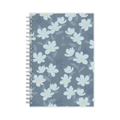 Blue Sky 2025 inkWELL Press Twilight Blooms 5" x 8" Weekly & Monthly Planner, Plastic Cover, Blue/Yellow (152191) New