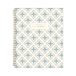 Blue Sky 2024-2025 Ivory Paper Co Davina 8.5" x 11" Academic Weekly & Monthly Planner, Plastic Cover, Cream/Blue (146878)