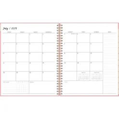 Blue Sky 2024-2025 Ivory Paper Co Flamingo Pink 8" x 10" Academic Monthly Planner, Plastic Cover (146896) Hot