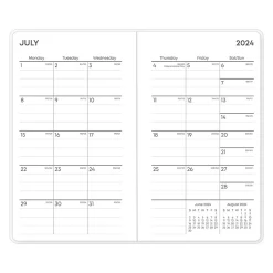 Blue Sky 2024-2026 Jett 3.63" x 6.13" Academic Monthly Planner, Plastic Cover, Blue/Green (146859) New