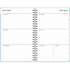 Blue Sky 2024-2025 Jordy 5" x 8" Academic Weekly & Monthly Planner, Plastic Cover, Blue (149815) Outlet