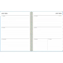 Blue Sky 2024-2025 Jordy Blue 8.5" x 11" Academic Weekly & Monthly Planner, Plastic Cover (149814) Outlet