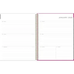 Blue Sky 2025 Kelly Ventura Magenta Blooms 8.5" x 11" Weekly & Monthly Planner, Plastic Cover, Multicolor (140945-25) New