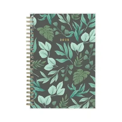 Blue Sky 2025 Leafy Lounge 5" x 8" Weekly & Monthly Planner, Plastic Cover, Green/Gray (147931) Sale
