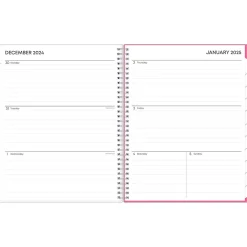 Blue Sky 2025 Orchid 8.5" x 11" Weekly & Monthly Planner, Plastic Cover, White/Pink (137268-25) New