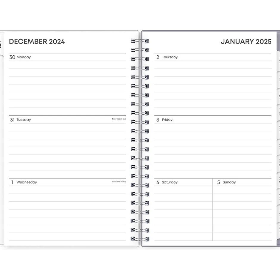 Blue Sky 2025 Rue Du Flore 5" x 8" Weekly & Monthly Planner, Plastic Cover, Green/Purple (101603-25) Hot