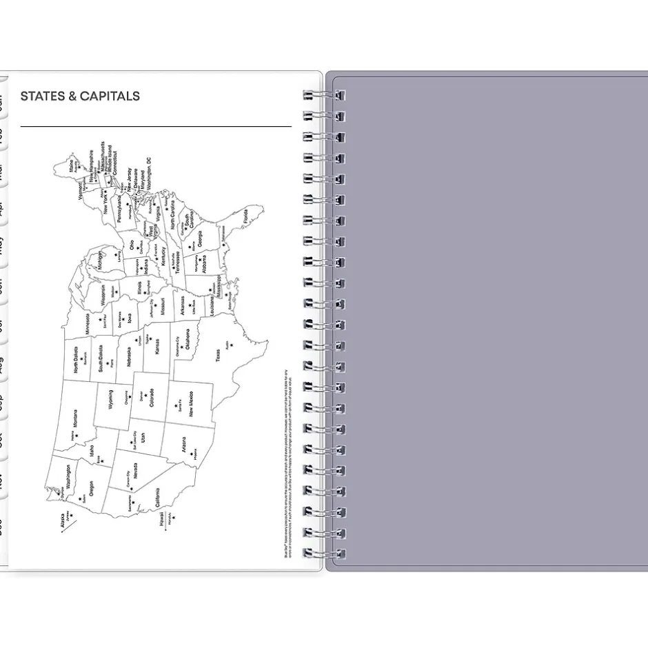 Blue Sky 2025 Rue Du Flore 5" x 8" Weekly & Monthly Planner, Plastic Cover, Green/Purple (101603-25) Hot