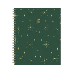 Blue Sky 2024-2025 Shining Sky 8.5" x 11" Academic Weekly & Monthly Planner, Plastic Cover, Dark Green/Gold (150002) Online